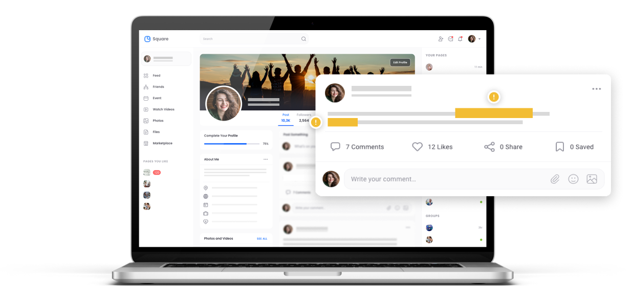 Social media background check flagging keyword on candidate's Facebook profile