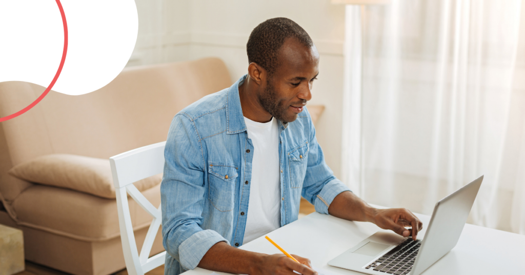 a man working on a laptop